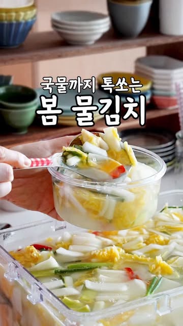 네바 체크 무늬 국자